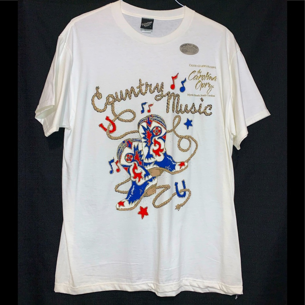 Vintage Diamond Dust Country Music The Carolina Opry T-shirt Size Large RARE